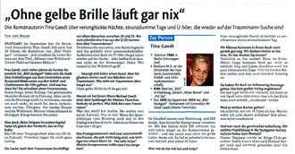 Tina Gaedt im Interview mit Uwe Bogen, Stuttgarter Nachrichten